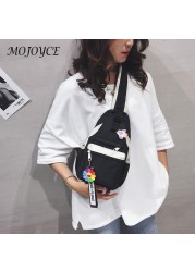 Women's Nylon Chest Bag Zipper Handbag Student Shoulder Causal Backpack For Women Student School Travel