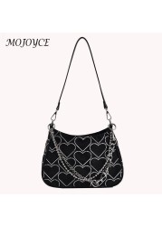 Hearts Women Underarm Bag Fashion Chain Shoulder Bag Handbag Female Casual Tote for Women Girls Birthday Gift