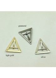 30pcs ID20mm Metal Flat Triangle Pin Buckles Strap Belt Adjust Adjuster Clasp Hook DIY Clothes Shoes Decoration Buckle