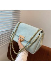 MBTI Canvas Shoulder Bag Casual Woman Blue Daily Shopping Bags 2022 Fashion Bolso Mujer New Arrival Hasp Female Bag