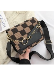 Ladies Fashion Designer Bags Purses High Quality Leather Shoulder Crossbody Messenger Bag For Women Small Luxury Lattice Sack