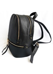 Fashion PU Leather Backpack Women Black Student Bag Quality Waterproof Backpack Ladies Travel Bags MultiFunction Small Backpack