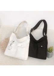 المرأة حقيبة 2021 الإناث حمل قماش بسيط لينة موضة رسول Bolsas جودة المتسوق Crossbody جديد مصمم حقائب كتف