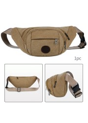 Men's Outdoor Sports Washable Vacation Waist Pack Waterproof Money Pouch Travel Hands Free Cycling Zipper Closure Adjustable Belt