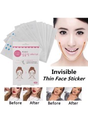 40pcs/box Invisible Thin Face Stickers Face Line Wrinkles Sagging Skin V-Shape Chin Lifting Patch 0.02mm