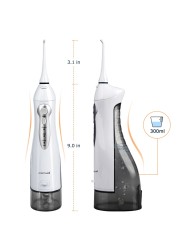 Dental Floss Tank 300ML Portable Oral Irrigator, USB Rechargeable, Waterproof Dental Water Jet