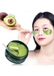 60pcs Natural Avocado Collagen Mask Moisturizing Gel Eye Patches Remove Dark Circles Anti Age Bag Eye Wrinkle Skin Care