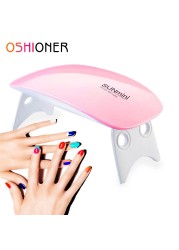 Nail Drying Machine 6W Mini UV LED Lamp Portable USB Cable Home Use Mini Nail Drying Lamp UV Gel Nail Art Manicure Tools