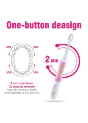 Seago Baby Sonic Electric Toothbrush Battery Powered Colorful LED Smart Timer Replaceable Toothbrush Dupont Brush Heads SG EK6