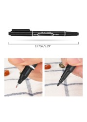 3pcs Leather Tattoo Marker Screed Dual Tip Permanent Tattoo Piercing Pen Tool Body Art Supply