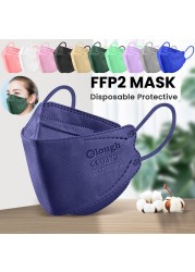 قناع الوجه Elough KN95 ، قناع الوجه ffp2 Mascarilla المعتمد fpp2fan CE ffp2reuse zable Kn95 ، أقنعة حماية الأسماك ffpp2 FFP 2