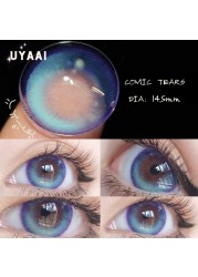 UYAAI 1 Pair Blue Lenses Anime Accessories Colored Contact Lens For Eyes Tears Tears Eye Fashion Lenses Green Lenses