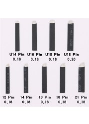 100 قطعة Microblading الإبر نانو Agulhas Lamina متعددة الفقرة فليكس 12 14 16 18 شكل الوشم شفرات ل Tebori دليل الحاجب القلم