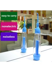 Portable Oral Irrigator Oral Cleaning Wash Your Teeth Water Irrigator Manual Water Selection Dental Flosser Scrubber No Electricity ABS