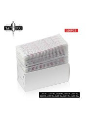 100pcs Mixed Disposable Tattoo Needles 3RL 5RL 7RL 9RL 5RS 7RS 9RS 5M1 7M1 9M1 Assorted Tattoo Needle