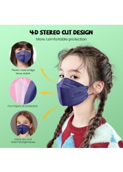 Elough 10-100pcs Kids KN95 Mask FFP2 Mask 6-12 Years Old Color Boys Girls kn95 Children ffp3 Mascarillas Protective Masque mascarilla fpp2 homologada