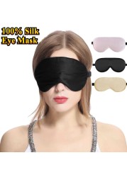 100% Natural Silk Sleeping Eye Patch Smooth Soft Sleeping Eye Mask with Adjustable Strap Blocks Light Eye Shade Cover Blindfold