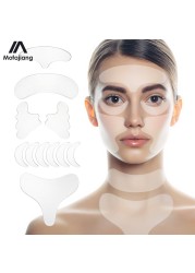 Reusable Silicone Wrinkle Removal Sticker Face Lifting Strips Set Forehead Neck Line Eye Patches Remover Anti Aging Skin Pads