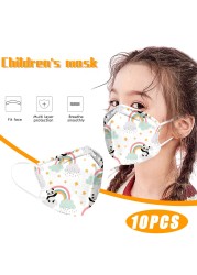 Mascarillas fpp2 mask 2-10 years old 5-layer rainbow Butterfly starry skys printed KN95 mask PM2.5 children FFP2 CE face mask