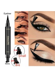 Eyes Makeup Black Double-ended Eye Liner Liquid Pencil Quick Dry Waterproof Black Makeup Stamp Wing Eyeliner Pencil TSLM1