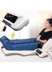 6 Airbags Air Compression Leg Massager With Air Compression Therapy Arm Thigh Waist Pneumatic Air Wraps Pain Relief Remote Control