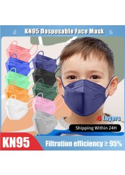 FPP2 Kids Masks FFP2 Kids KN95 Masks 5 Layers infantil mascara 9-12old approved ffp2maske kids protective