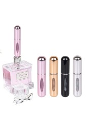 5ml Perfume Atomizer Portable Liquid Container For Cosmetics Small Aluminum Atomizer Coachella Empty Bottle Refillable For Travel