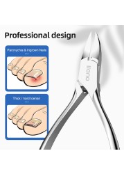 Liano Olecranon Professional Pliers Stainless Steel Manicure Tools Anti Splash Ingrown Paronychia Nail Clippers Hand Foot Care