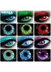 AMARA 2pcsCosplay أنيمي عيون العدسات للعيون AYY سلسلة ماكياج Sharingan الجمال العدسات اللاصقة العين مستحضرات التجميل اللون عدسة عيون