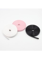 Women's PU Leather Band, Jewelry Accessories, Soft Leather Rope, Black, White, Pink, Three Colors, 1.2cm * 3m