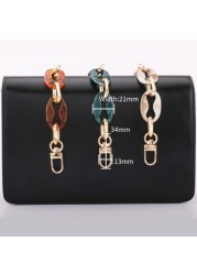 New acrylic bag chain bag belt bag removable colorful accessories women's resin chain chain of bags chain purse chain fishbone chain