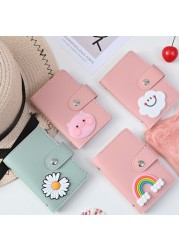 New Student Cute Meal Card Holder Wallet PU Leather Cartoon 26 Bit Card Case Holder School Men Women Credit Card Bag ID