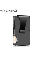 High Quality Rfid Metal Credit Card Holder for Men Women Slim Slider Simple Wallet Mini Wallet Mini Wallet 2021