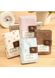 Creative Women Canvas ID Credit Card Holder Bagt Women Travel ID Bank Credit Card Holder Hasp Business Card Wallet