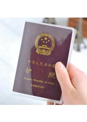 Transparent PVC Passport Cover Travel Accessories ID Card Bag For Women Credit Card Holder Bag