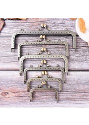 1PC Bronze DIY Purse Handbag Handle Coins Bags Metal Kiss Clasp Frame Lock New Fashion Handle 8.5/10.5/12.5/15/16/18/20cm