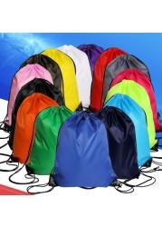 Summer Outdoor Portable Sports Bag Thicken Drawstring Strap Riding Backpack Gym Drawstring Shoes Bag Clothes Backpacks Waterproof