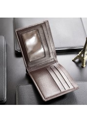 New Hot Men's Small Wallet Money Purses Small Wallets Short Vertical Ultra-thin Wallet Bank Card Package Small Wallet Purse