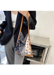 Women Bag Fashion Silk Printing Shoulder Shopping Bag Casual Female Bag Large Capacity Luxury Shopping Bag Designer Handbags