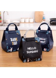 Cartoon fresh tote bag food waterproof insulation bag portable durable thick cooler bag Oxford multifunctional household supplies