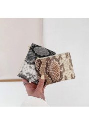 Women Wallet Trend 2021 Cheap Soft PU Leather Snakeskin Pattern Exquisite Coin Wallet Lady Vintage Zipper Purses Female Clutch Bag