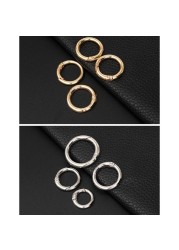 10pcs Metal Wallet Frame Buckles 20/25/28/33mm Spring O Ring Round Metal Hook for Ropes Spring Keyring Clasp DIY Jewelry Bag Accessories