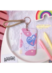 Cartoon Card Holder Campus Bus ID Card Buckle Anti-theft Portable Student Wallet Access Control Card Bag Protect Cover