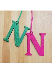 Leather English Letters Charm N Personalized Bag Pendant