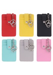 New Unisex Colors Portable ID Card Holder Bus Cards Case Cover Chain Key Ring Tool Holder Case Visit Door ID Badge Cards