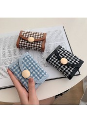 2022 New Mini Wallets hh9st Tech Short Women's Faux Leather PU Wallet Card Holder Coin Purse Female Pockets