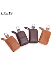 New PU Leather Car Key Wallets Men Key Holder Housekeeper Keys Organizer Women Keychain Cover Zipper Key Pouch Bag Pouch Purse