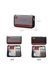 Travel Wallet with RFID Lock, Family Passport Holder, Passport Holder, Document Organizer, for Cards/Tickets