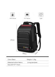 National Geographic Professional 15.6" Laptop Backpack Waterproof School Bags USB USB Business Travel Bag Mochila