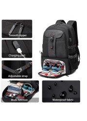 2022 Waterproof Backpacks USB Charging School Bag Anti-theft Men Backpack Fit 15.6 Inch Laptop Travel Bag High Capacity